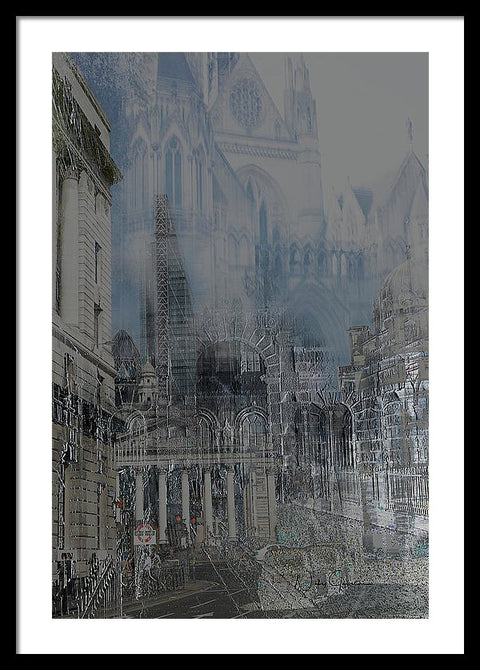 Comes The Night - City Dreamscape - Framed Print
