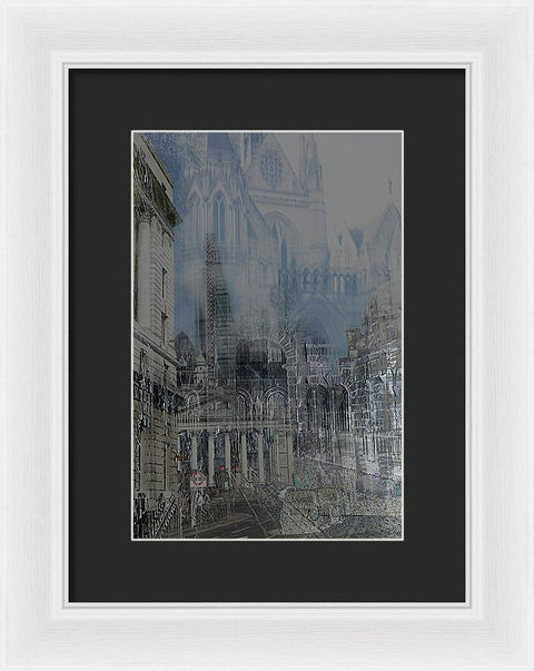 Comes The Night - City Dreamscape - Framed Print