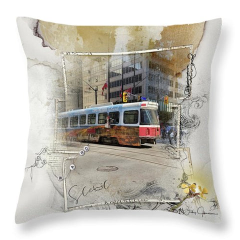 Downtown On King Street - Throw Pillow