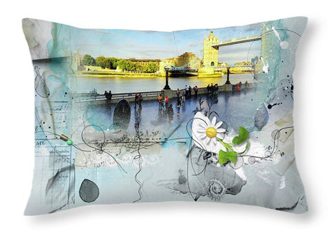 Evening on the Southbank - Throw Pillow