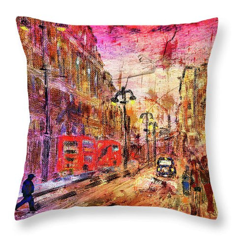 Rush Hour in the West End - Throw Pillow