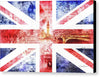 UK art, Union Jack Art, UK flag art, Great Britain Canvas art print by Nicky Jameson