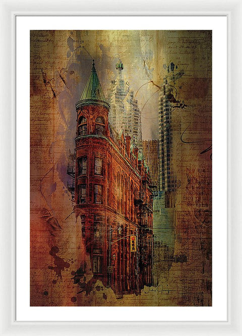 Toronto Flatiron Lights - Framed Print
