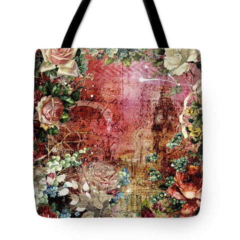 Flower Power - Antique Flower Garden - Tote Bag