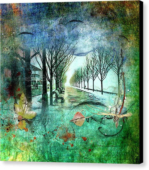 Foggy Morning on Corus  Quay - Canvas Print