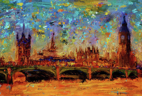 Houses of Parliament and Westminster Bridge - Art Print