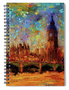 Houses of Parliament and Westminster Bridge - Spiral Notebook