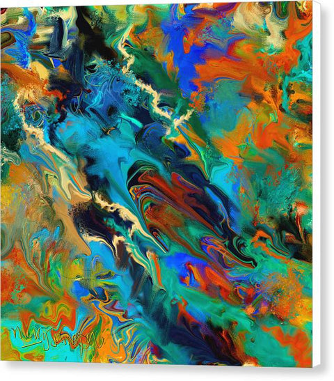 Ink Pour Abstract - Canvas Print