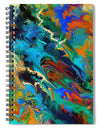 Ink Pour Abstract - Spiral Notebook