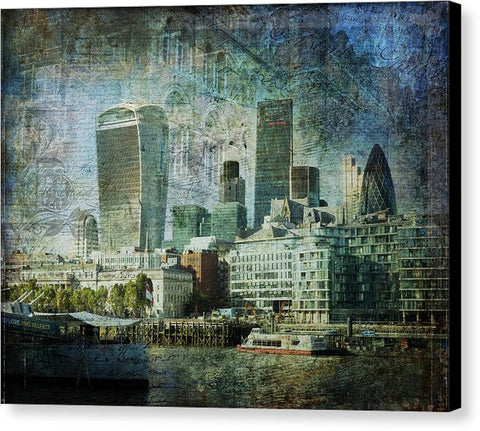 London Skyline Key Of Blue - Canvas Prin