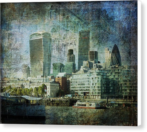 London Skyline Key Of Blue - Canvas Prin