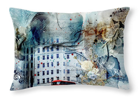 Muted - Textural City of London - Throw Pillow
