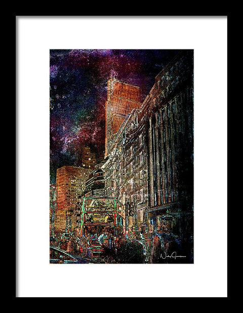 Night Bus - Framed Print