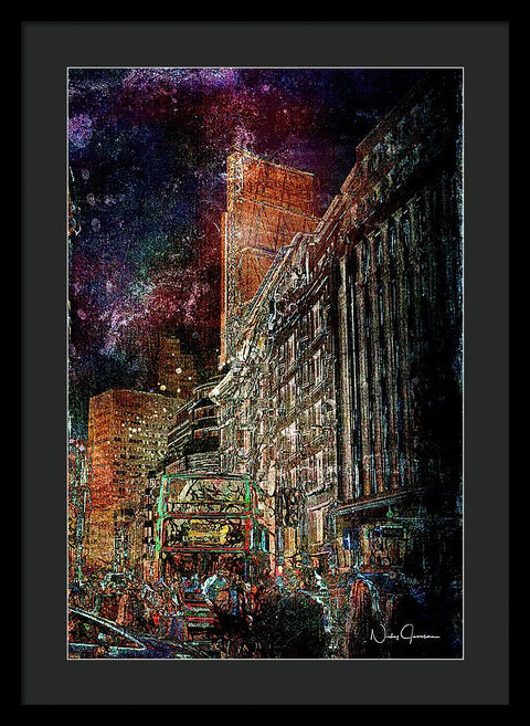 Night Bus - Framed Print