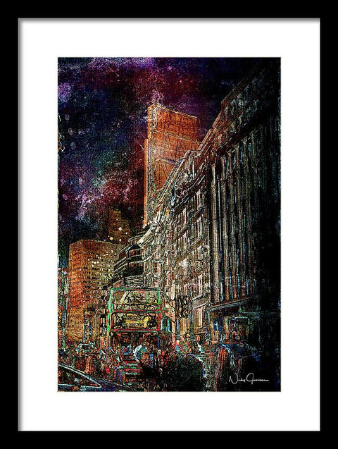 Night Bus - Framed Print