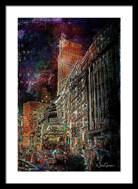 Night Bus - Framed Print