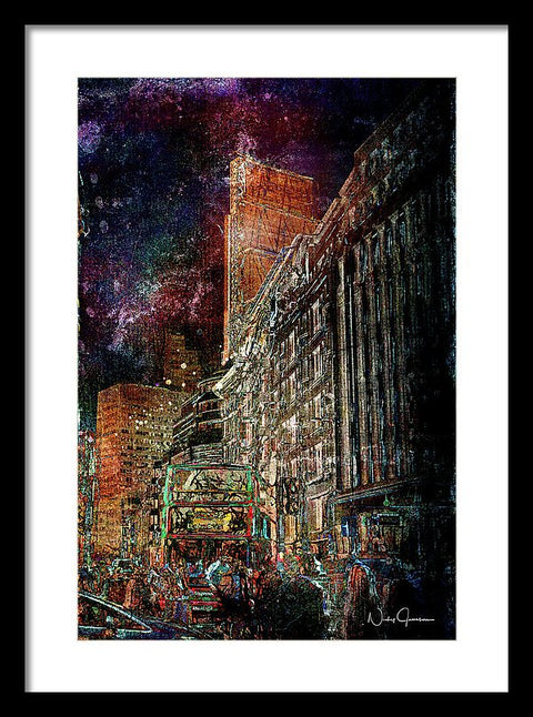 Night Bus - Framed Print