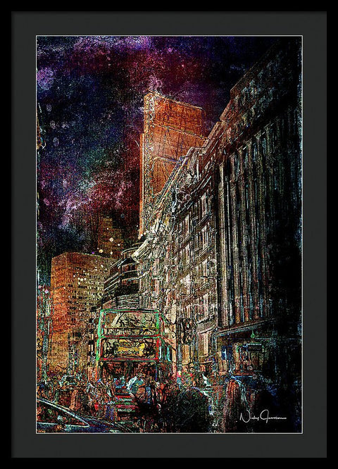 Night Bus - Framed Print