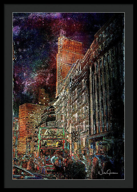 Night Bus - Framed Print