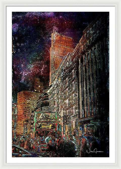 Night Bus - Framed Print