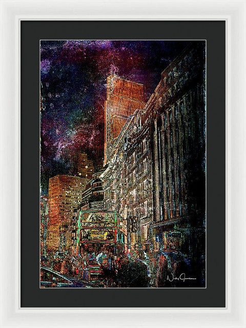 Night Bus - Framed Print