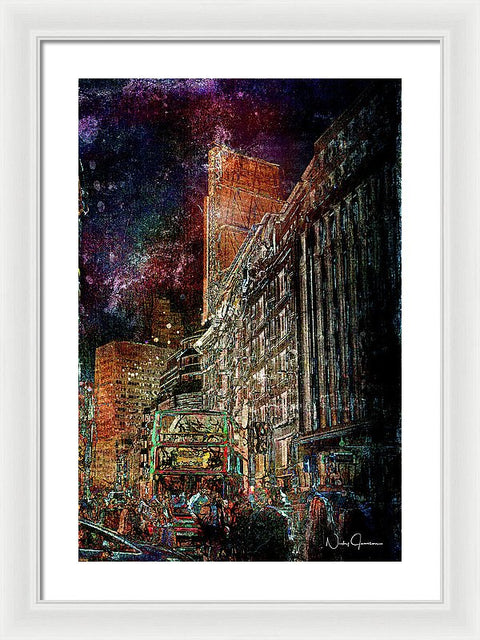 Night Bus - Framed Print