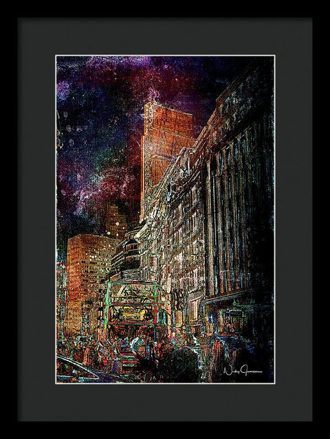 Night Bus - Framed Print