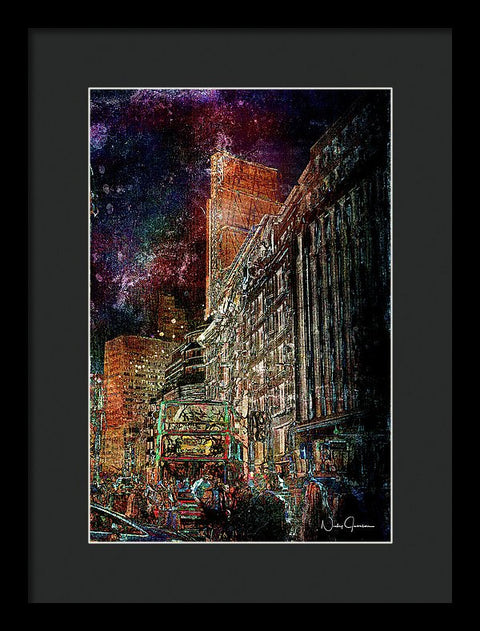 Night Bus - Framed Print
