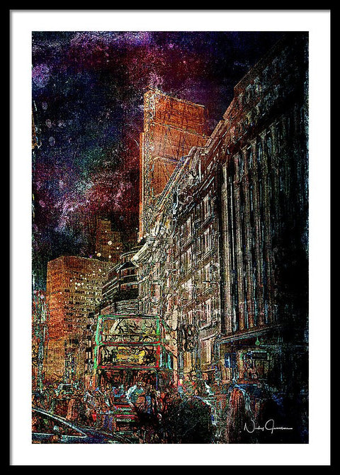 Night Bus - Framed Print