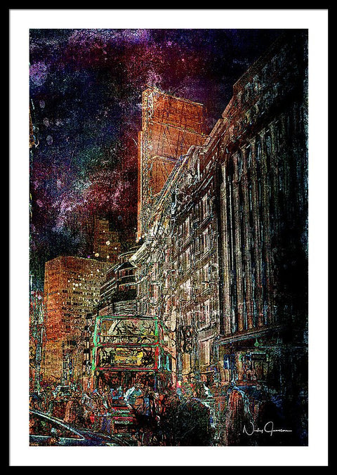 Night Bus - Framed Print
