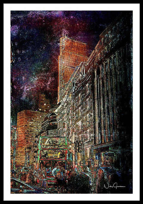 Night Bus - Framed Print