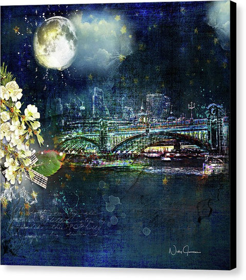 Night Eclipse  - Canvas Print