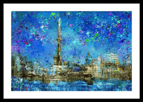 Painted City Toronto Skyline - Framed Print