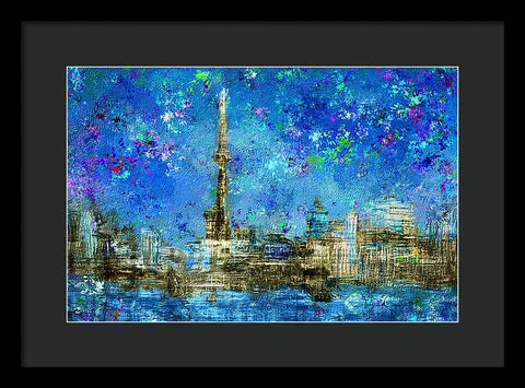 Painted City Toronto Skyline - Framed Print