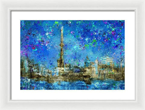 Painted City Toronto Skyline - Framed Print