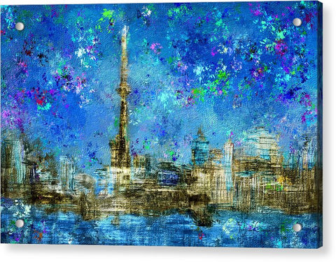 Painted City Toronto Skyline Acrylic Print