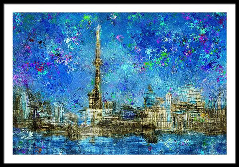 Painted City Toronto Skyline - Framed Print