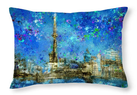 Painted City - Toronto Skyline - Throw Pillow