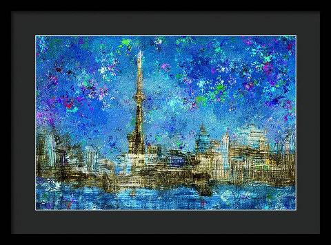 Painted City Toronto Skyline - Framed Print