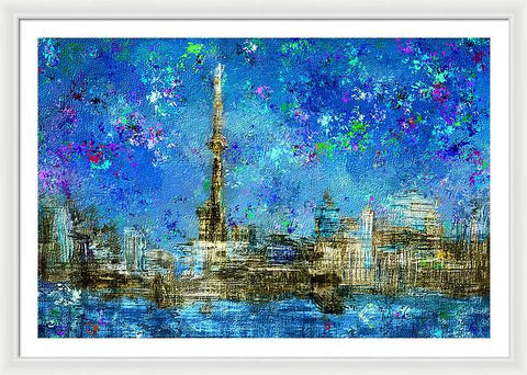 Painted City Toronto Skyline - Framed Print