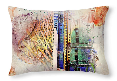 Painting Toronto- Commerce Court East - Throw Pillow