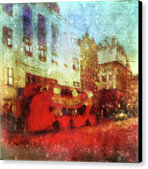 Rain On A London Street - Canvas Print