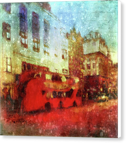 Rain On A London Street - Canvas Print
