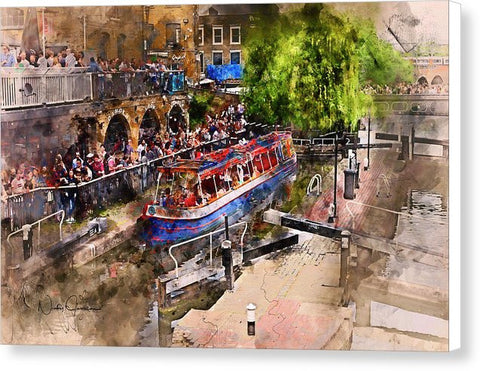 Saturday Afternoon at Camden Lock - Canvas Print