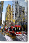 Street Car on King St Toronto Painting - Canvas Print