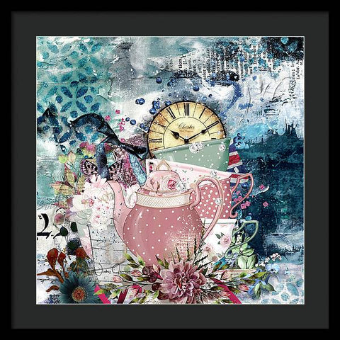 Tea Time Collage - Framed Print