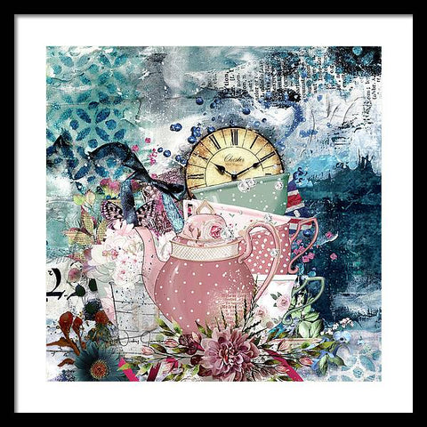 Tea Time Collage - Framed Print