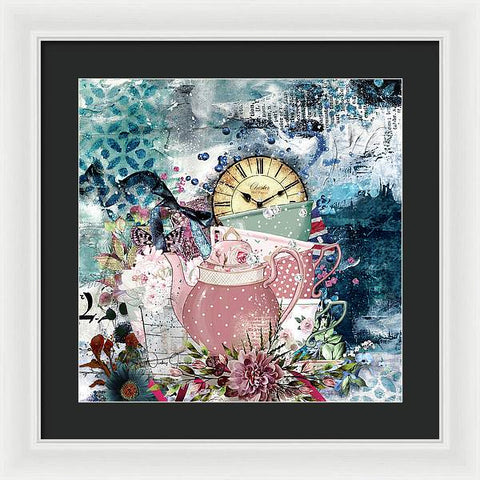 Tea Time Collage - Framed Print