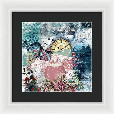 Tea Time Collage - Framed Print