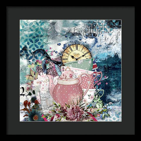 Tea Time Collage - Framed Print